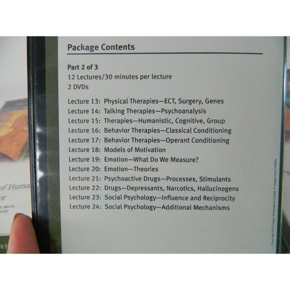 Psychology of Human Behavior Social Sciences The Great Courses 1-3 6 DVD 3 Books - Picture 11 of 16